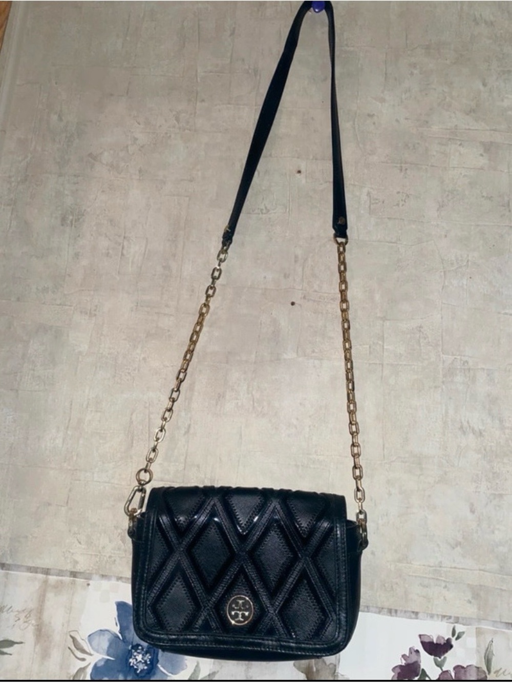 Tory Burch Black Quilted Crossbody Bag